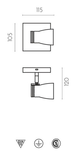 Imagen 4 de 5 de Aplique De Pared Axus Vetroluce 1 Luz Con Dicroled