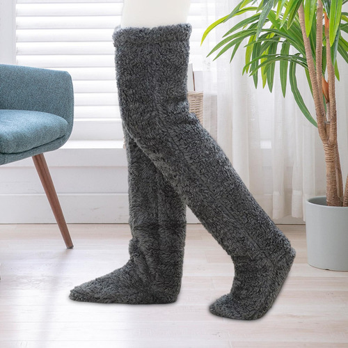 - Calentadores De Piernas De Felpa Legging Medias Calcetines
