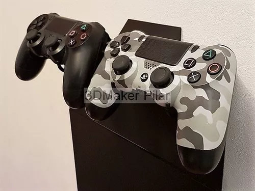 Combo Playstation Soporte Pared Ps4 Slim Fat + Joysticks