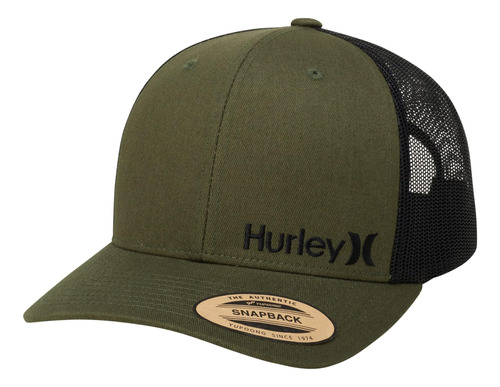 Hurley Gorra Hombre Corp Snap Back Trucker Hat, Talla, Oliva