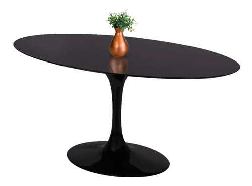 Mesa De Jantar Saarinen Oval 1,98x1,22m - Laca Coverglass