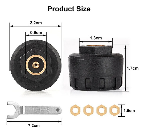 Sistema De Control De Presión Tpms Bluetooth 2 Sensores