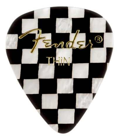 Pua Fender Thin 351 Shape Graphic 12 Piezas Plumilla Meses Color Negro Tamaño Fino
