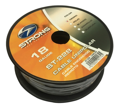 Cable Strong Unipolar 18 Gauge Negro 0,60 Mm