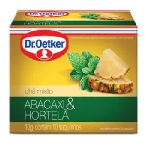 Chá Misto Abacaxi & Hortelã Dr. Oetker 10x10g.