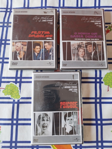 Dvds Triplo Festin Diabólico/homem Que Sabia De Maís/psicose