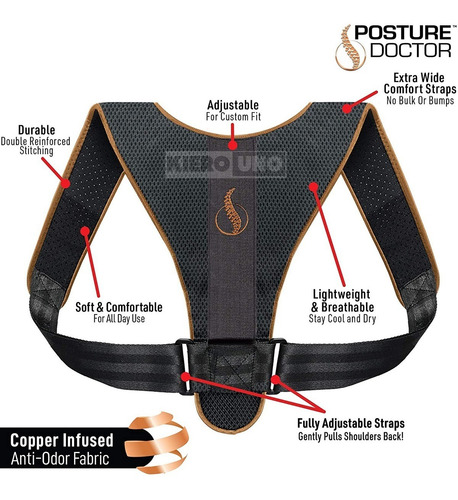 Corrector Postura Chaleco Postural Espaldera Espalda Derecha