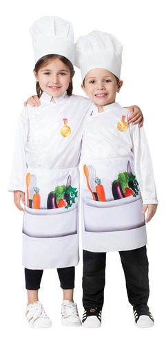 Disfraz Chef Infantil Cocinero Sombrero Gorro Delantal