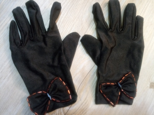 Guantes De Licra Con Moño A48