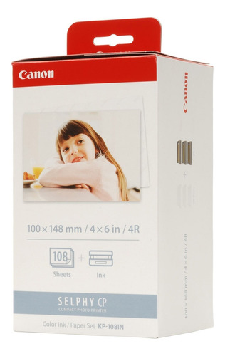 Imagen 1 de 1 de Kit Canon Papel Y Tinta De Color Para Selphy Kp-108in