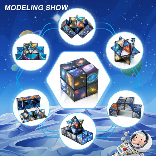 Star Cube Magic Cube Set, 2 En 1 Yoshimoto Cube Para Niños Y
