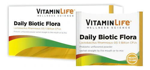 Suplemento en sachets VitaminLife  Wellness Science Daily Biotic Flora prebioticos / vitamina c en caja de 24g 12 un