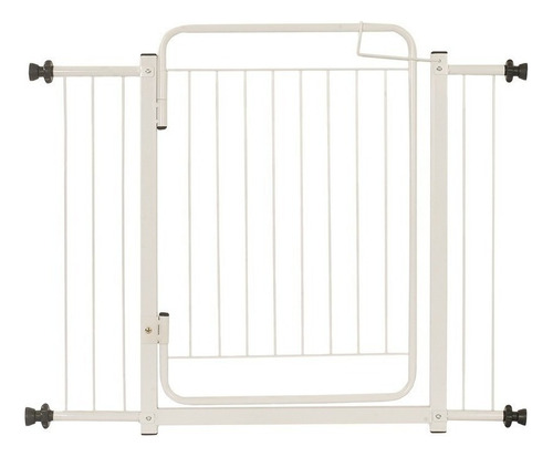 Grade De Porta Portão Pressão Pet Cães Criança 094 A 099 Cm Cor Branco