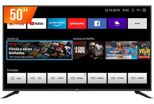 Smart Tv Led 50 Ultra Hd 4k Philco Ptv50n10n5e 4 Hdmi 2 Usb