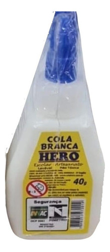 Kit 288un Cola Branca Escolar Hero 40g Material Escolar