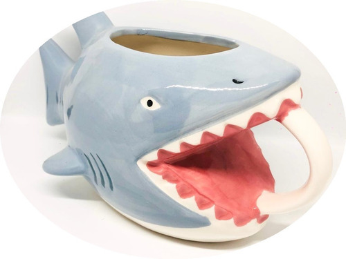 Tazón Taza Tiburón 3d Café Té Cerámica Got Shopero Pez Mar