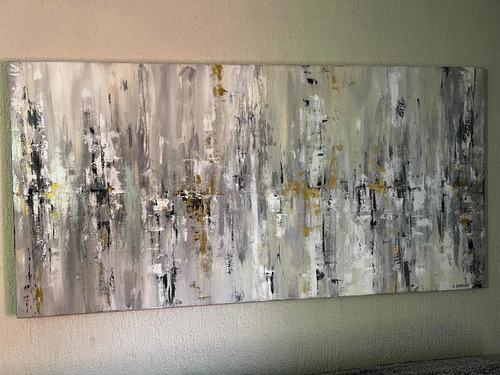 Imagen 3 de 4 de Hermoso Cuadro Óleo Sobre Tela 90x180