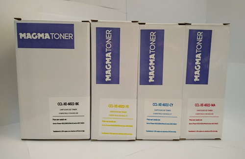 Pack 4 Toner (b,c,m,y) Comp Xe-6020 Xerox 6020 / 6022 