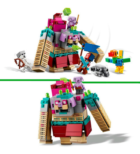 Plego® Minecraft® O Duelo Com O Devorador: Brinquedos Educativos Perfeitos Para Crianças De 8 Anos Presente De Aniversário Com Brinquedos De Minecraft Que Estimulam A Criatividade!/p