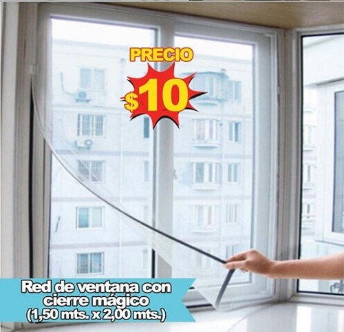 Malla De Cierre Mágico Ventana - Contra Voladores- 1.5x2m