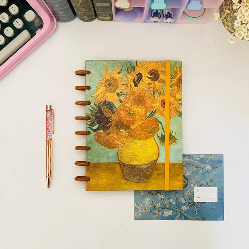 Caderno De Disco Buendía Inteligente A5 - Van Gogh Cor Girassóis
