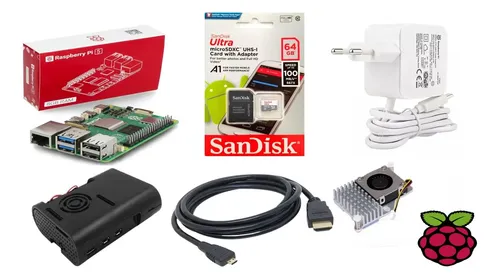 Kit Completo Raspberry Pi5 Pi 5 8gb Ram, Sd 64gb,fonte 100