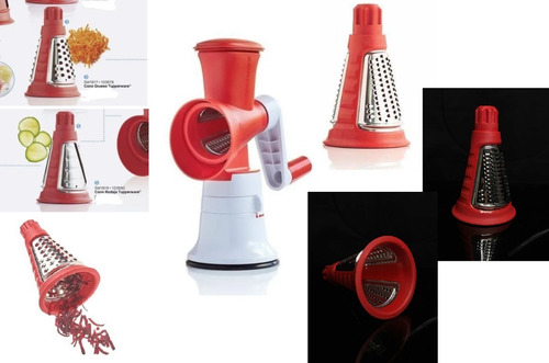 Tupperware Rallador Chef Base+3 Conos Insertos+prensa+manive (Usado)