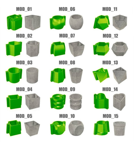 Molde Para Macetas Cemento 10cm Alto