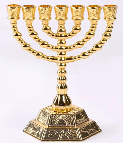 Menorah 12 Tribus Israel Candelabro Judio 7 Brazos