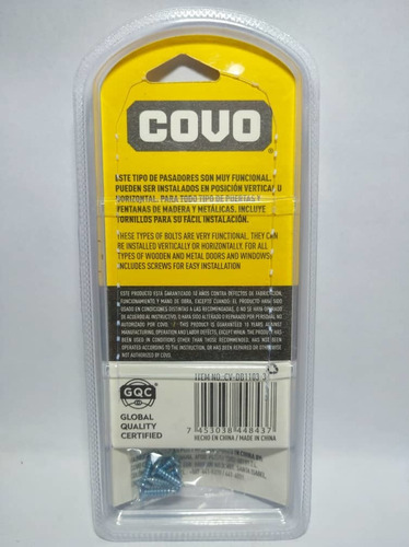 Imagen 2 de 2 de Pasador De Seguridad 3 Covo