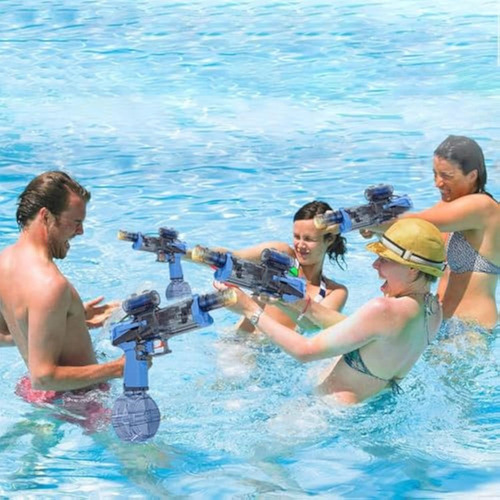 Pistola De Agua Electronica Long Range Motorized Con Led Luz