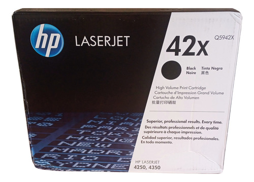 Toner Hp 42x Original Q5942x Laserjet 4250 - 4350 Factura Negro