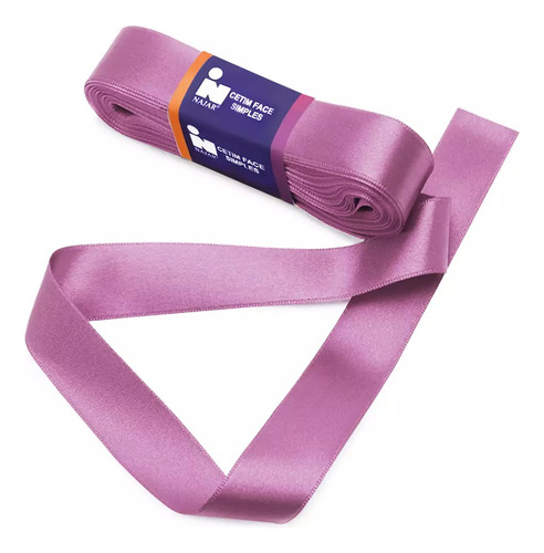 Fita De Cetim Najar N.05 22mm Com 10mts 100% Poliéster Cor 0033- Lavanda