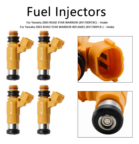 Pyz 4 Inyectores De Combustible Para Yamaha Fjr1300 Road