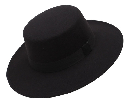 Sombrero Fedora Ala Plana Y Copa Recta. Unisex