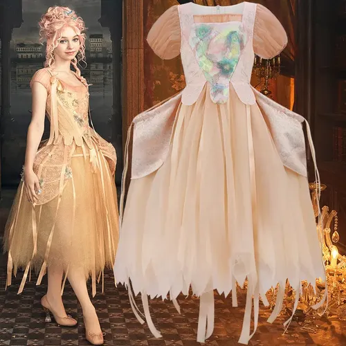 美品　APOLINA ENID Dress ジャガード　7-9y Vestido Cosplay Feminino Enid Wednesday Fantasia De Renda