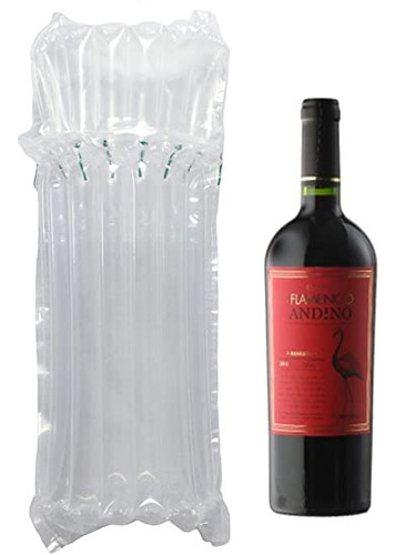 30 Bolsa Inflable Protectora Botella De Vino Columna Burbuja