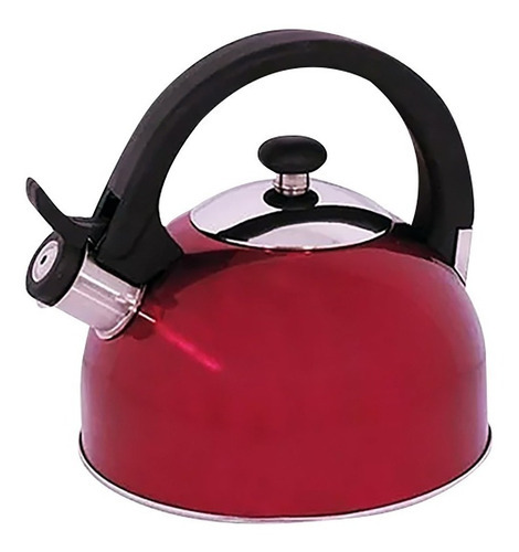 Tetera Silbadora 3 L Acero Inoxidable Roja Yajad Y315-rm30 Color Rojo