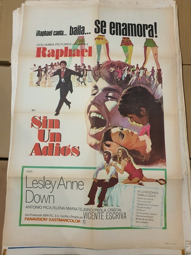 Afiche De Cine Original 1396- Raphael- Sin Un Adios-