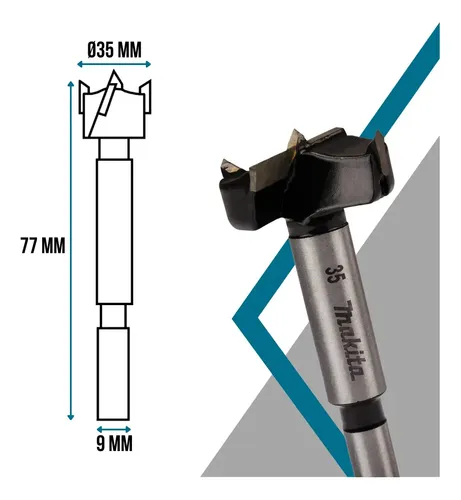 Fresa Broca Forstner Makita 35mm P/ Dobradiça Caneco D-71168