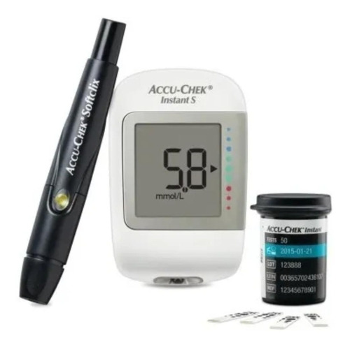 Imagen 3 de 5 de Glucometro Accu Chek Instant S + 50 Tiras Reactivas + Lancet