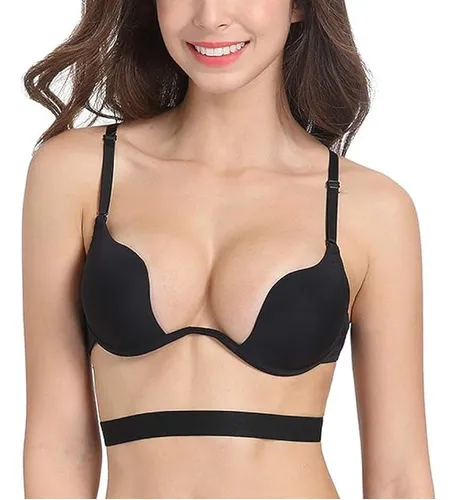 . Sujetador Push-up Con Escote En U Profundo Y Espalda