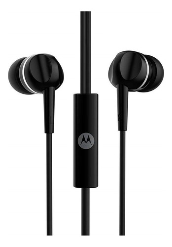 Fone De Ouvido Motorola Earbuds 105, Com Microfone - Preto