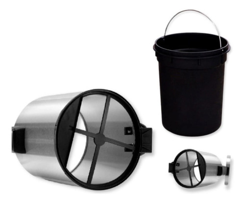 Lixeira Inox 3 Litros Com Pedal E Balde Removível Banheiro