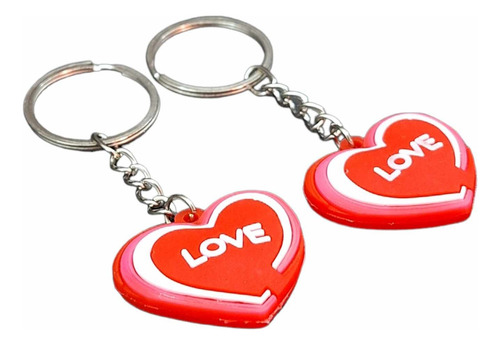 Llavero Para Pareja En Forma De Corazón 2 Piezas