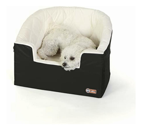 K&h Pet Products Cubo Booster Asiento Plegable Para Color Negro, Crema (black/cream)