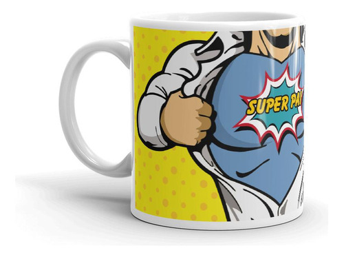 Caneca Branca Estampa Dia Dos Pais - Super Pai