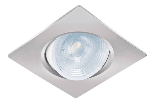 Empotrado, Cuadrado, 5 W, 6500k, Led, Plata Volteck 46949 Color Gris