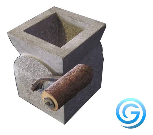 Molcajete De Piedra Caliza Tipo Molino Con Palanca