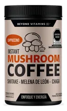 Cafe Soluble Con Hongos | Hongos Adaptógenos Melena De Leon, Chaga Y Shiitake | Mushroom Coffee Bajo En Calorías - Concentración | Cafeína Nootrópicos Hombre / Mujer - Energía Natural -sabor Capuccino